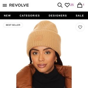 Varley Cresta Rib Beanie in Sand NWT